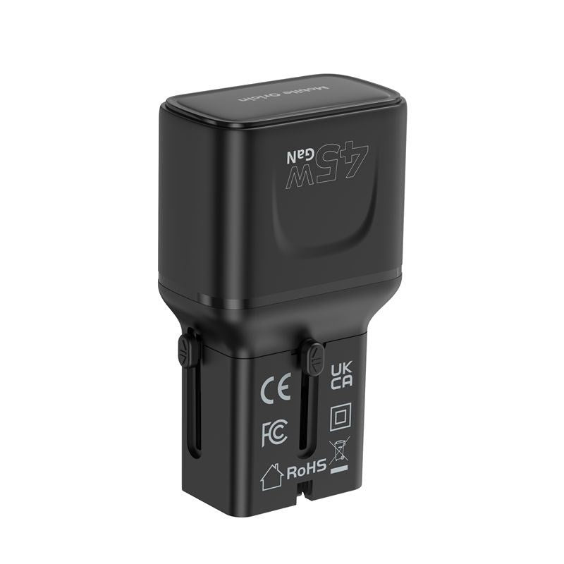 Mobile Origin PW26 Rejseadapter 45W EU / US / UK / AU - Sort