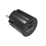Mobile Origin Hurtig Vægoplader 30W 2 x USB-C - Sort