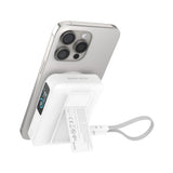 Mobile Origin Powerbank - 10.000mAh - Trådløs Opladning - Indbygget USB-C Kabel - MagSafe / Qi2 Kompatibel - Hvid