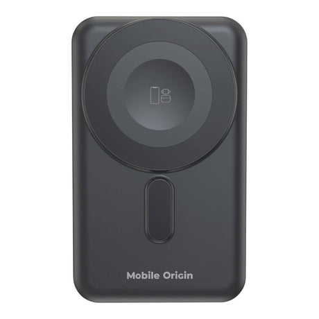 Mobile Origin Magnetisk Powerbank 10000mAh med USB-C og Lightning Kabel - Grå