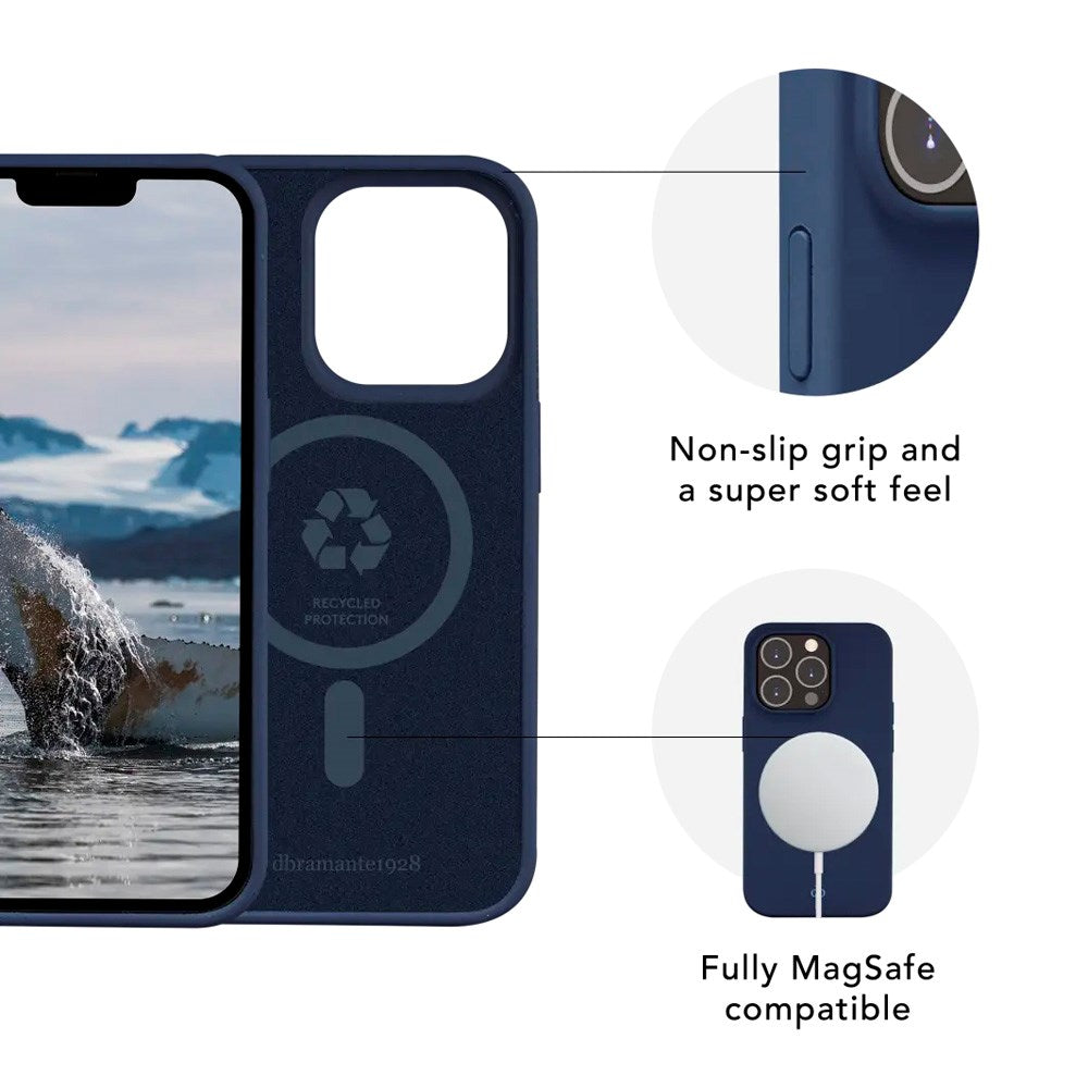 dbramante1928 iPhone 14 Pro Pro Monaco Bagside Cover - 100% Genbrugsplast - Pacific Blue