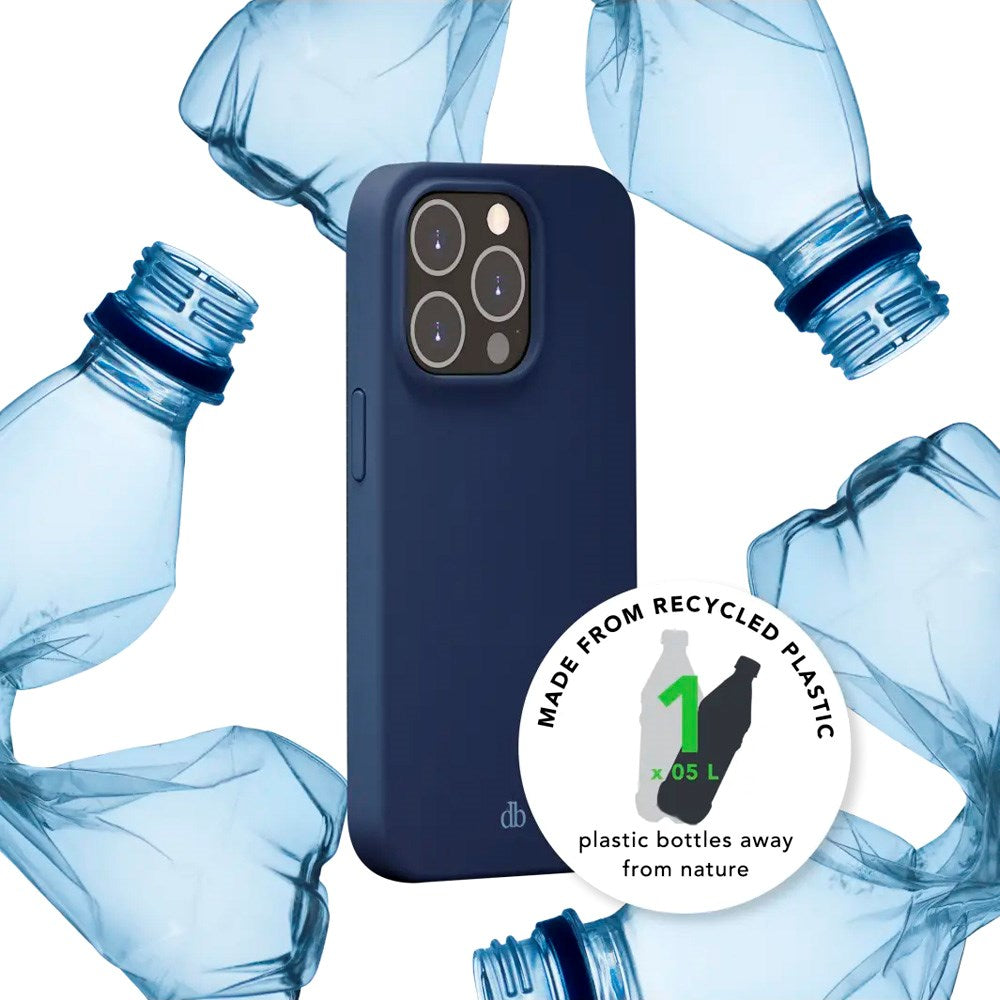 dbramante1928 iPhone 14 Pro Pro Monaco Bagside Cover - 100% Genbrugsplast - Pacific Blue