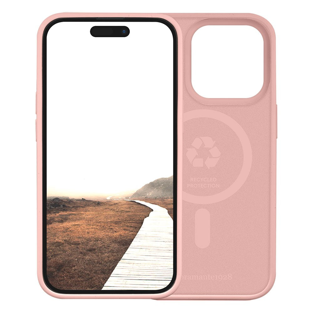 dbramante1928 iPhone 15 Pro Monaco Bagside Cover - 100% Genbrugsplast - MagSafe Kompatibel - Pink Sand