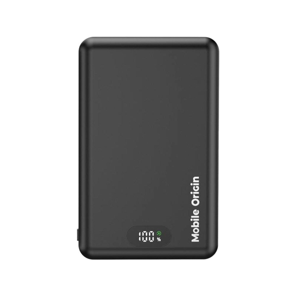 Mobile Origin 3in1 Powerbank 10000mAh med Trådløs Opladning - MagSafe Kompatibel - Sort