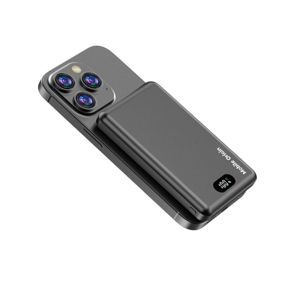 Mobile Origin 3in1 Powerbank 10000mAh med Trådløs Opladning - MagSafe Kompatibel - Sort