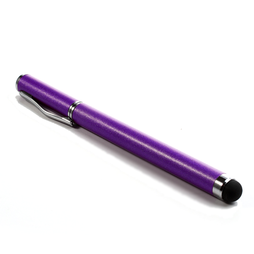 2 i 1 Stylus Pen Til Smartphones Og Tablets - Lilla