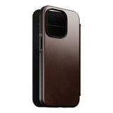 iPhone 14 Pro Nomad Modern Horween Leather Folio Cover - MagSafe Kompatibel - Brun