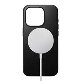 iPhone 15 Pro Nomad Modern Leather Cover - MagSafe Kompatibel - Sort