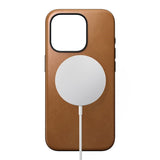 iPhone 15 Pro Nomad Modern Leather Cover - MagSafe Kompatibel - Tan