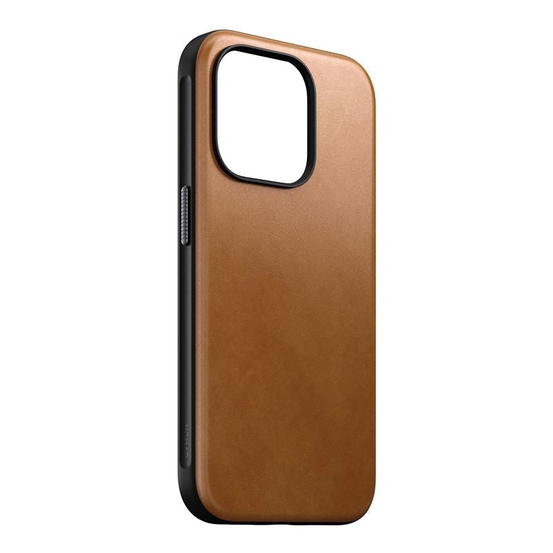 iPhone 15 Pro Nomad Modern Leather Cover - MagSafe Kompatibel - Tan