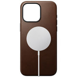 iPhone 15 Pro Max Nomad Modern Leather Cover - MagSafe Kompatibel - Brun