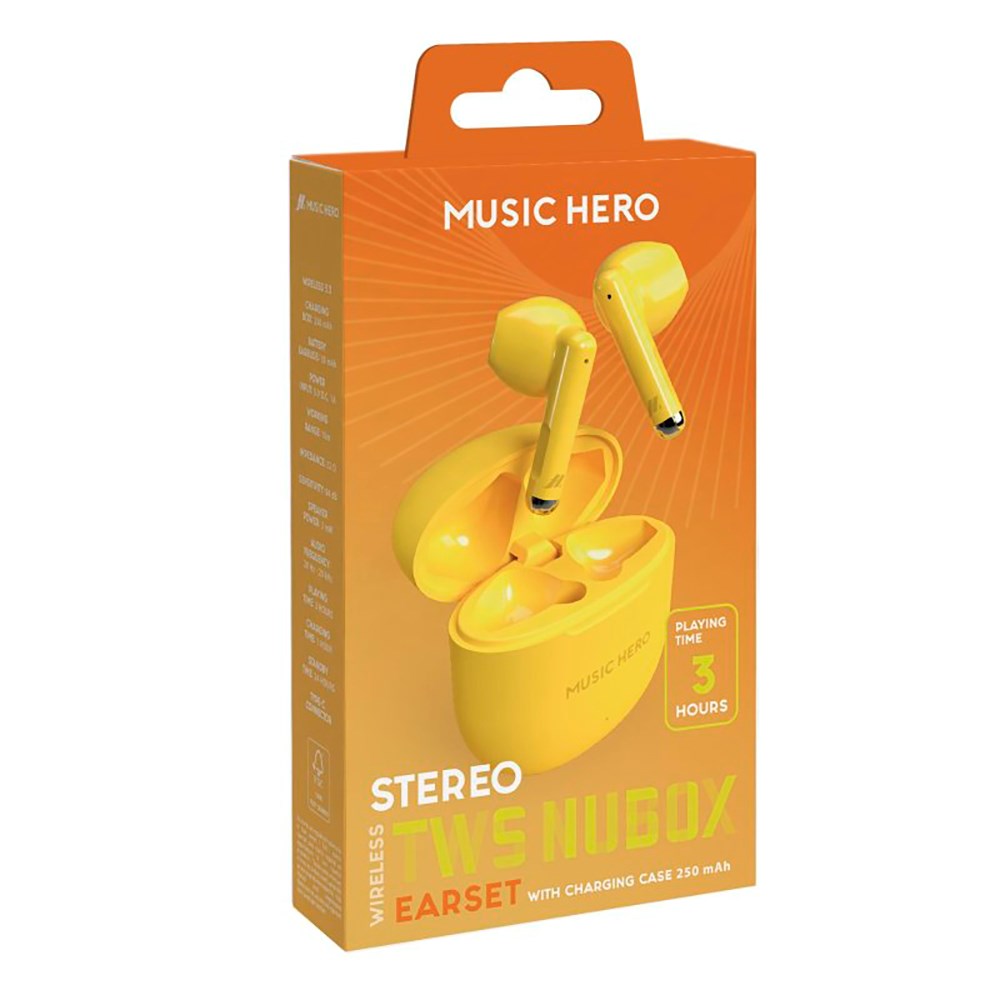 MUSIC HERO Nubox True Wireless In-Ear Høretelefoner - Gul