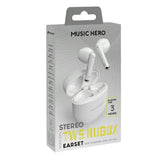 MUSIC HERO Nubox True Wireless In-Ear Høretelefoner - Hvid