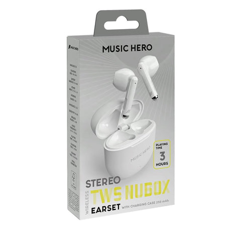 MUSIC HERO Nubox True Wireless In-Ear Høretelefoner - Hvid