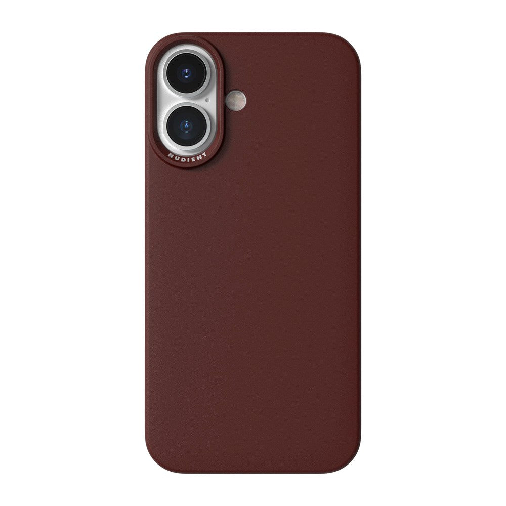 Nudient Thin Case iPhone 16 Bagside Cover - MagSafe Kompatibel - Burgundy Red