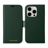Dbramante1928 iPhone 15 Pro New York 2-i-en Læder Flipcover - Grøn
