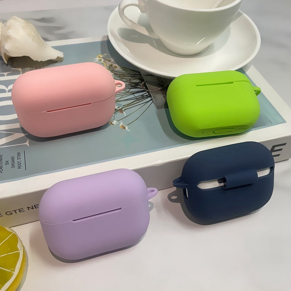 Apple Airpods Pro 2nd Gen (2022) Silikone Cover m. Karabinhage - Sennepsgrøn