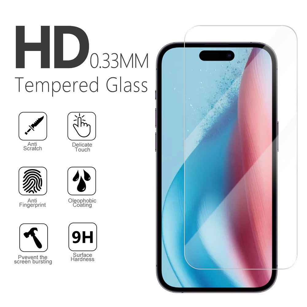 iPhone 16 / 15 TFO 2.5D Premium Beskyttelsesglas - Gennemsigtig