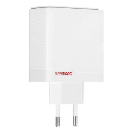 OnePlus Supervooc 100W Dual Vægoplader USB-C / USB-A m. USB-C kabel 1 meter - Hvid