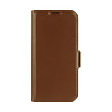 dbramante1928 iPhone 16e Oslo Pro Genanvendt Plastik Flip Cover - Kortholder og Ståfunktion - Dark Tan