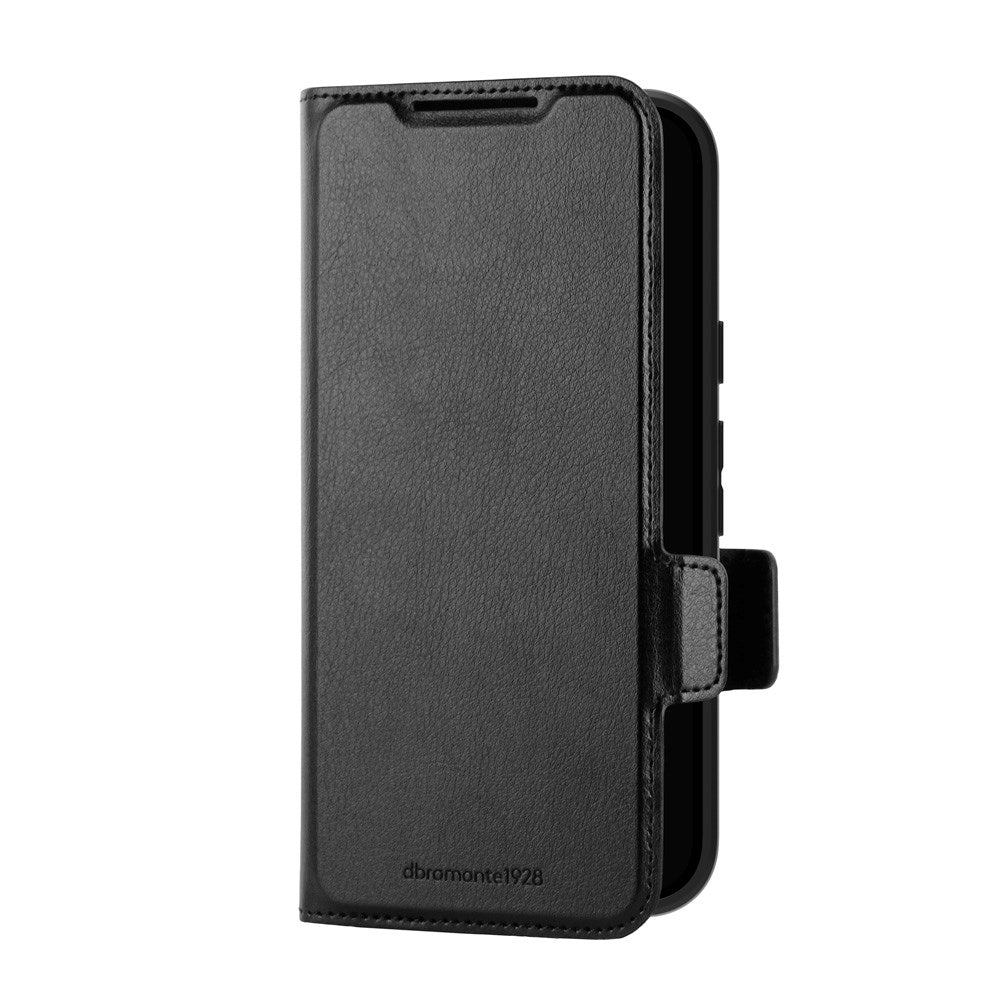 dbramante1928 Google Pixel 9a Oslo Pro Genanvendt Plastik Flip Cover - Kortholder og Ståfunktion - Sort