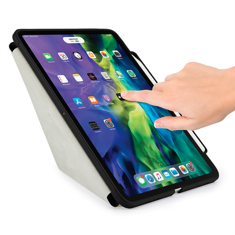 iPad Air (2022 / 2020) Cover - Pipetto Origami No3 Case m. Apple Pencil Holder - Sort / Gennemsigtig