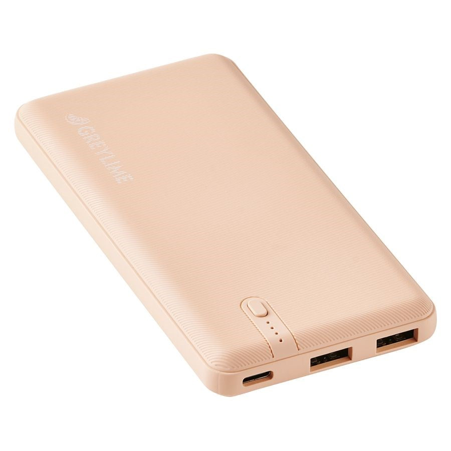 GreyLime Ocean 12W 10.000 mAh - PowerBank 2x USB-A - Sandfarvet