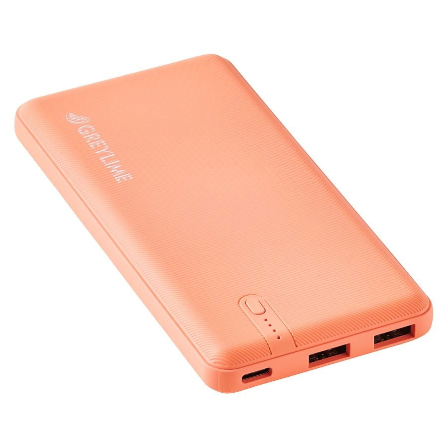 GreyLime Ocean 12W 10.000 mAh - PowerBank m. 2x USB-A - Orange