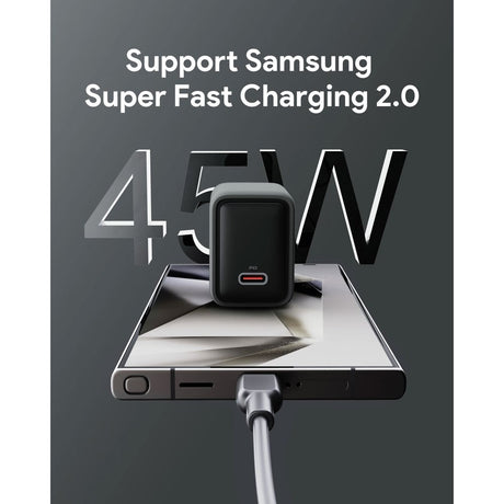 Aukey Vægoplader - 45W - PD - 1 x USB-C - Grå