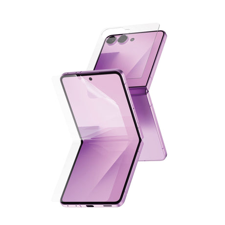 Samsung Galaxy Z Flip8 PanzerGlass® Skærmbeskyttelse & Beskyttelsesfilm (Full Protection) - Gennemsigtig