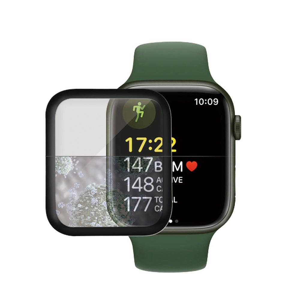 PanzerGlass Apple Watch 9/8/7 (41mm) Hærdet Glas Skærmbeskyttelse - Sort Kant