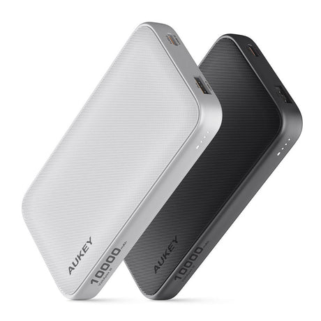 Aukey Sprint 10.000mAh Powerbank - 15W - 1 x USB-C - 1 x USB-A - Mørkegrå