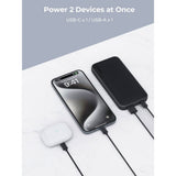 Aukey Sprint 10.000mAh Powerbank - 15W - 1 x USB-C - 1 x USB-A - Mørkegrå