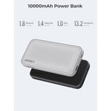 Aukey Sprint 10.000mAh Powerbank - 15W - 1 x USB-C - 1 x USB-A - Mørkegrå