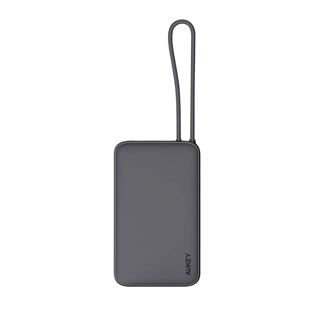 Aukey Spark Sling Powerbank m. USB-C Kabel & 10.000mAh & 20W & 1 x USB-C & 1 x USB-A - Grå