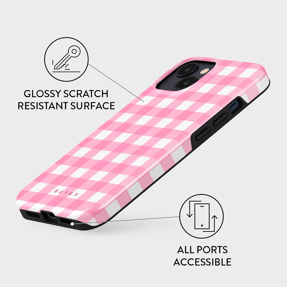 Burga iPhone 13 Tough Fashion Cover - Think Pink