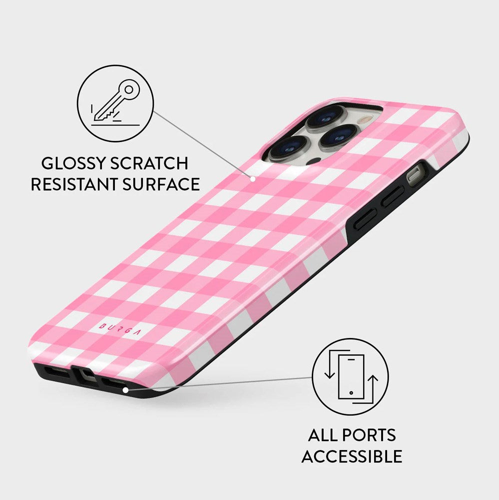 Burga iPhone 13 Pro Tough Fashion Cover - Thin Pink