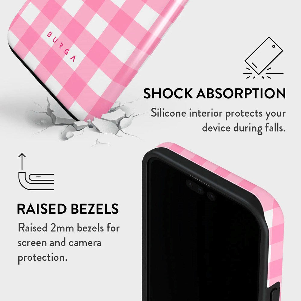 Burga iPhone 15 Pro Tough Fashion Cover - Think Pink