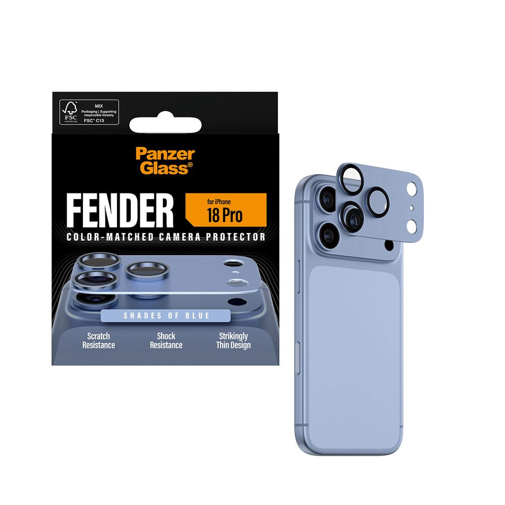 iPhone 18 Pro PanzerGlass FENDER Kamerabeskyttelse - Shades of Blue