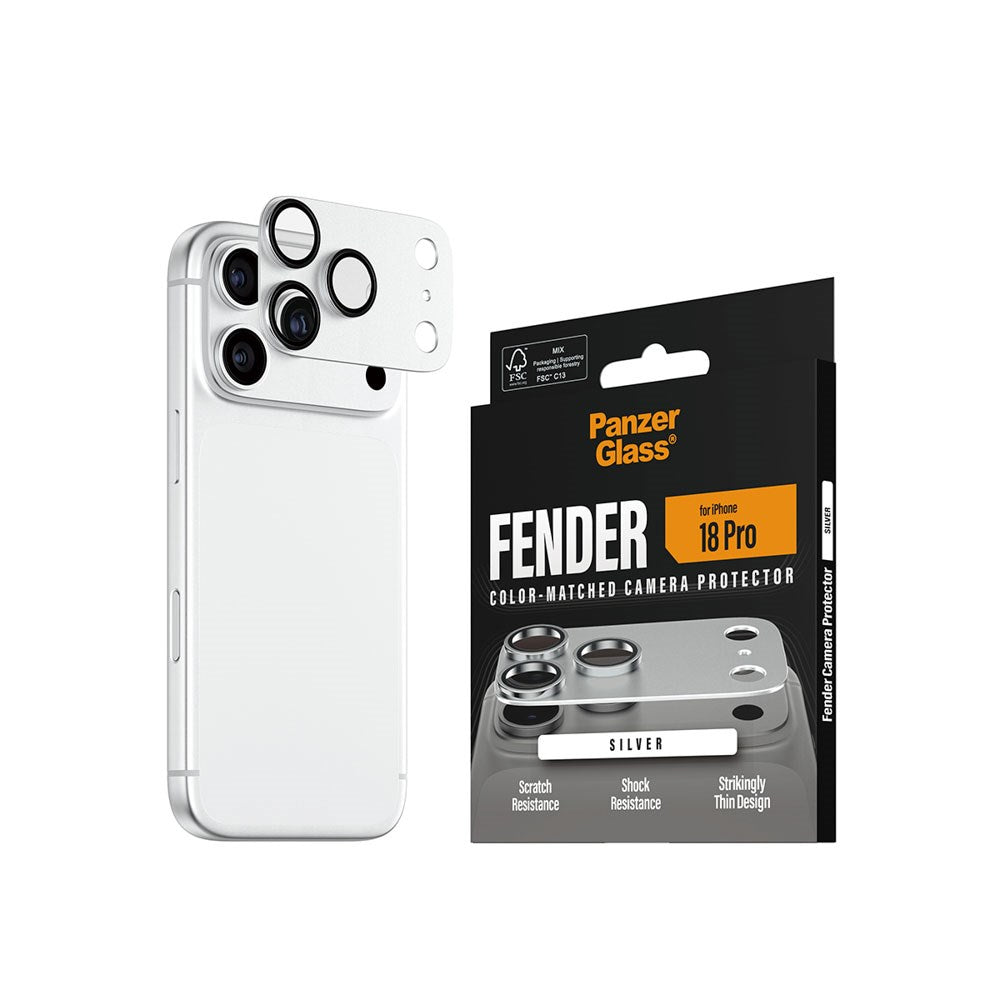 iPhone 18 Pro PanzerGlass FENDER Kamerabeskyttelse - Silver