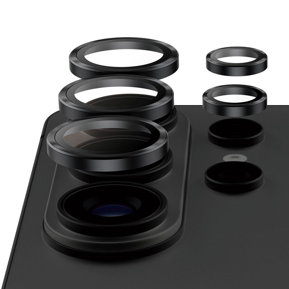 Samsung Galaxy S26 Ultra PanzerGlass Ceramic Hoops Kamerabeskyttelsesglas inkl. Installationsramme - Sort