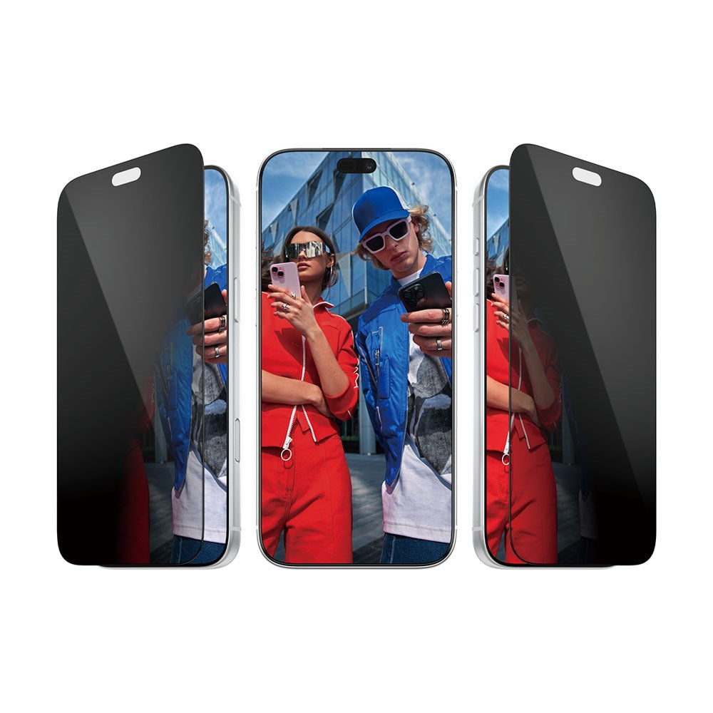 iPhone 18 Pro Max PanzerGlass Hærdet Beskyttelsesglas - Ultra Wide Fit m. EasyAligner - Privacy Funktion - Gennemsigtig