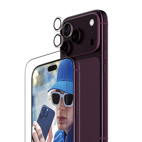 iPhone 18 Pro PanzerGlass Essentials 2-in-1 Bundle m. 1 x EasyAligner 1 x Skærmbeskyttelse (UWF) 1 x Hoops Kameralinsebeskyttelse - Gennemsigtig