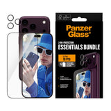 iPhone 18 Pro PanzerGlass Essentials 2-in-1 Bundle m. 1 x EasyAligner 1 x Skærmbeskyttelse (UWF) 1 x Hoops Kameralinsebeskyttelse - Gennemsigtig