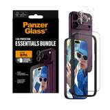 iPhone 18 Pro PanzerGlass Essentials 2-in-1 Bundle m. 1 x EasyAligner 1 x Skærmbeskyttelse (UWF) 1 x Hoops Kameralinsebeskyttelse - Gennemsigtig