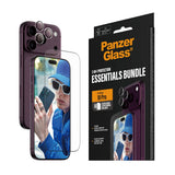iPhone 18 Pro PanzerGlass Essentials 2-in-1 Bundle m. 1 x EasyAligner 1 x Skærmbeskyttelse (UWF) 1 x Hoops Kameralinsebeskyttelse - Gennemsigtig