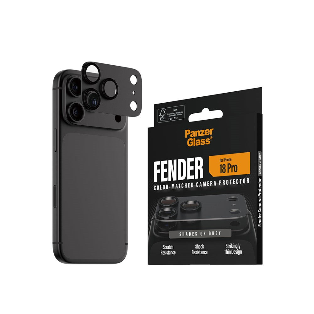 iPhone 18 Pro PanzerGlass FENDER Kamerabeskyttelse - Shades of Grey