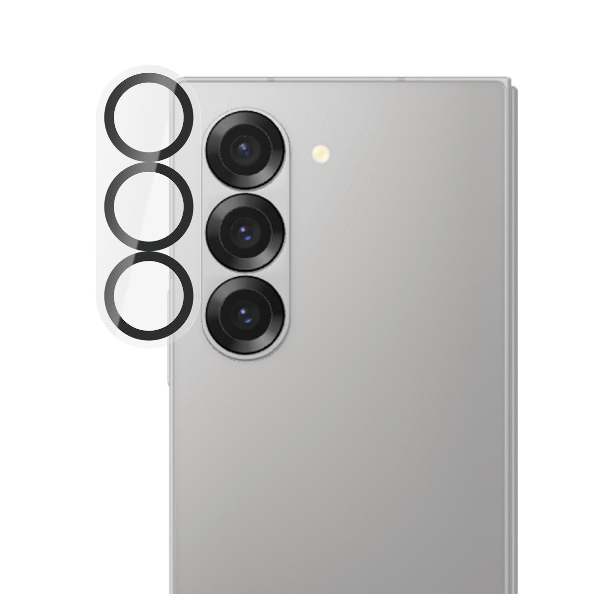 Samsung Galaxy Z Fold7 - PanzerGlass PicturePerfect Kameralinsebeskytter - Gennemsigtig / Sort