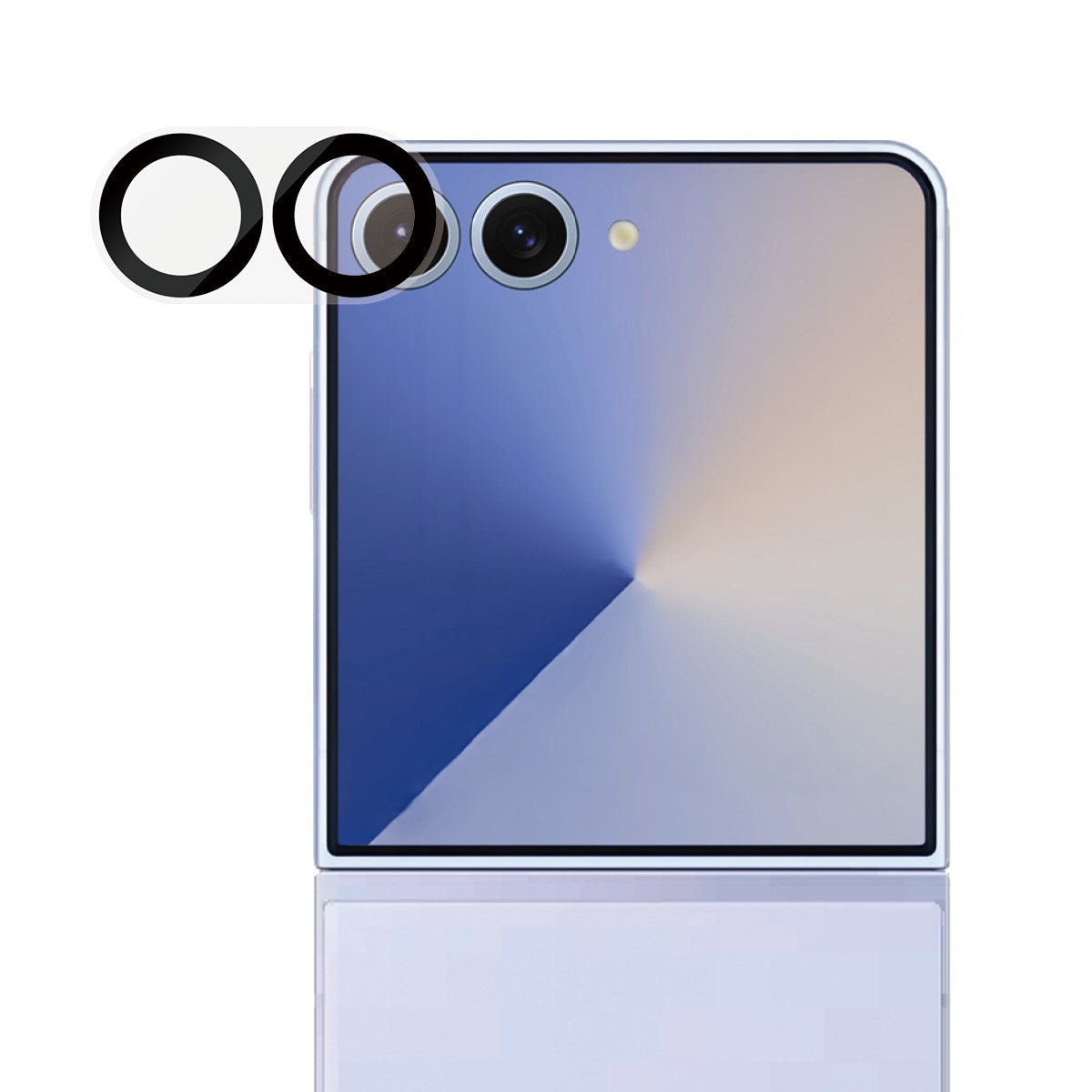 Samsung Galaxy Z Flip7 - PanzerGlass PicturePerfect Kameralinsebeskytter - Gennemsigtig / Sort
