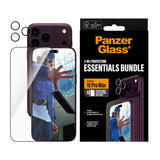 iPhone 18 Pro Max PanzerGlass Essentials 2-in-1 Bundle m. 1 x EasyAligner 1 x Skærmbeskyttelse (UWF) 1 x Hoops Kameralinsebeskyttelse - Gennemsigtig